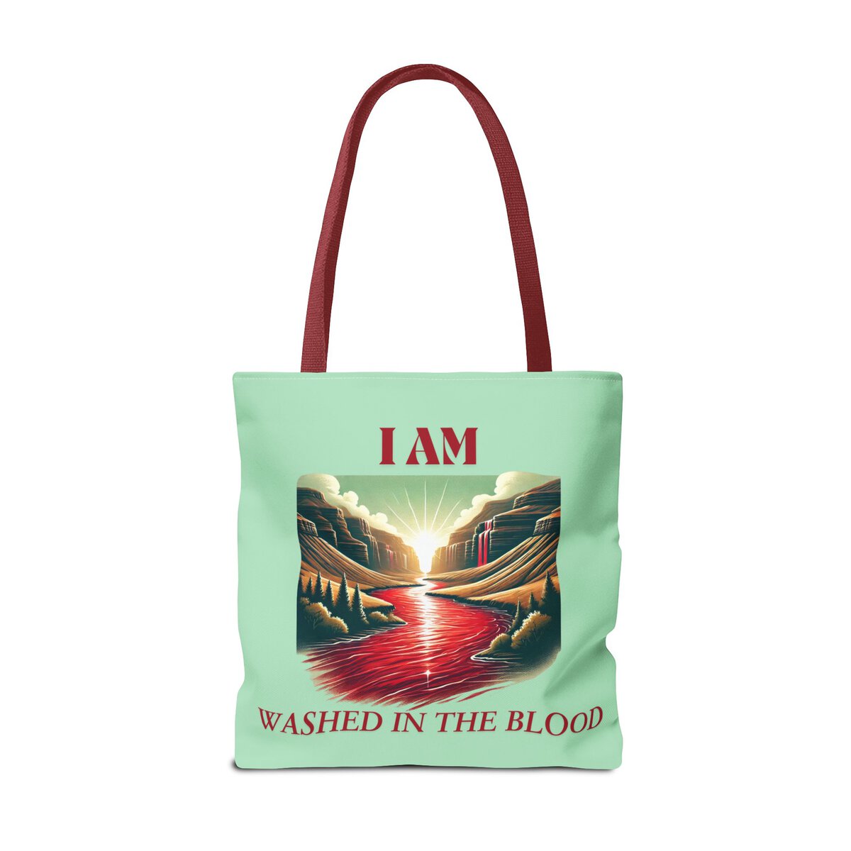 I AM Washed In The Blood - River - MNT - Tote Bag (AOP) - Image 6