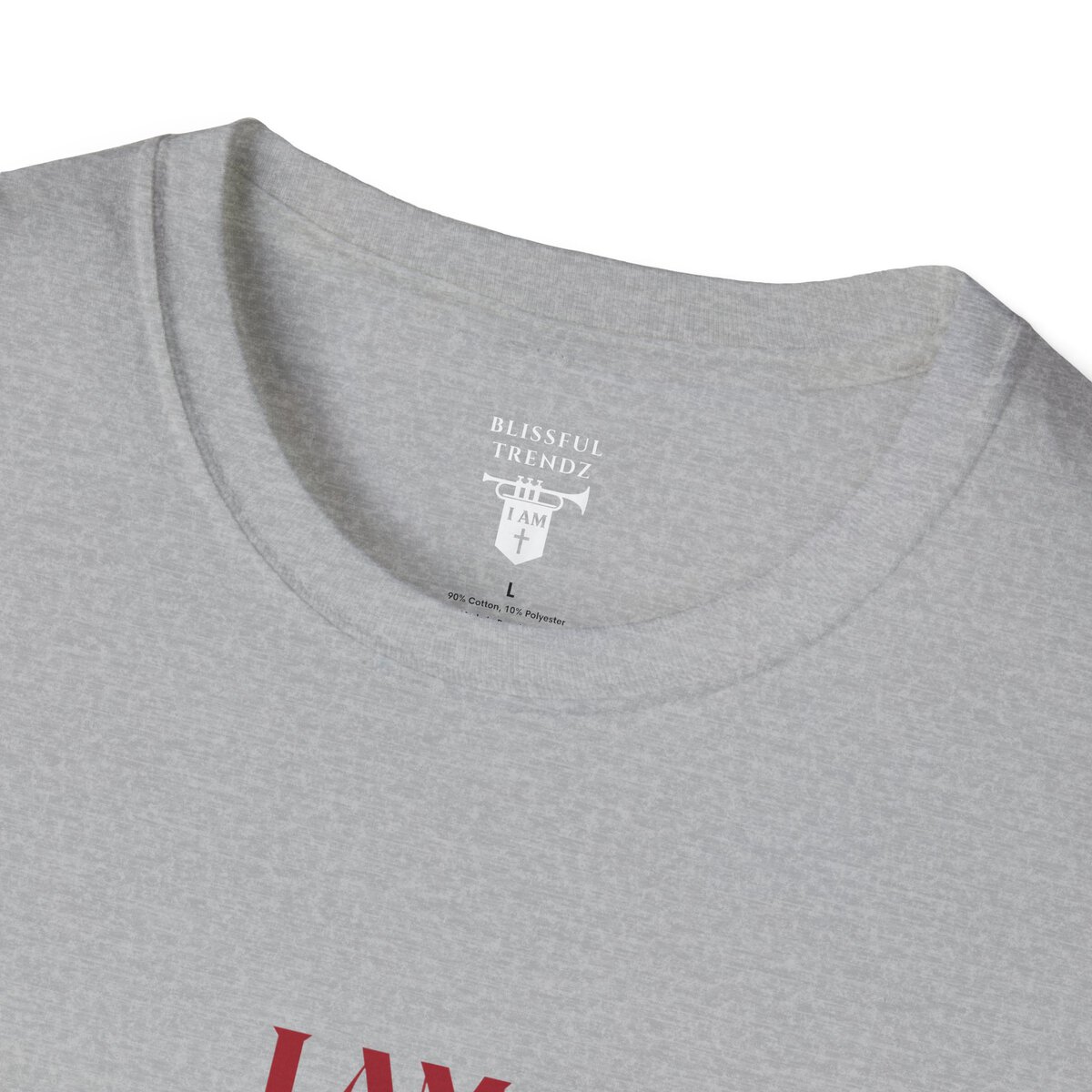 I AM Washed In The Blood - 1 JOHN 1:7 - River-Red - Unisex Softstyle T-Shirt - Image 11