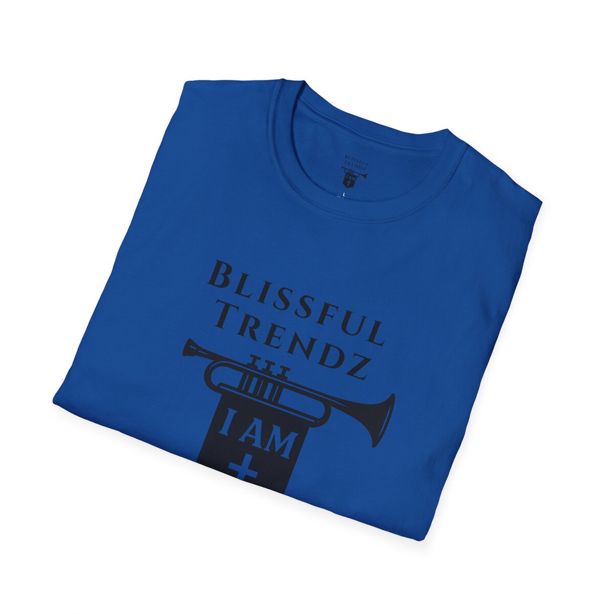 Blissful Trendz - I AM - Banners For The Battle - Raised For The Nations - BLK - Unisex Softstyle T-Shirt - Image 36