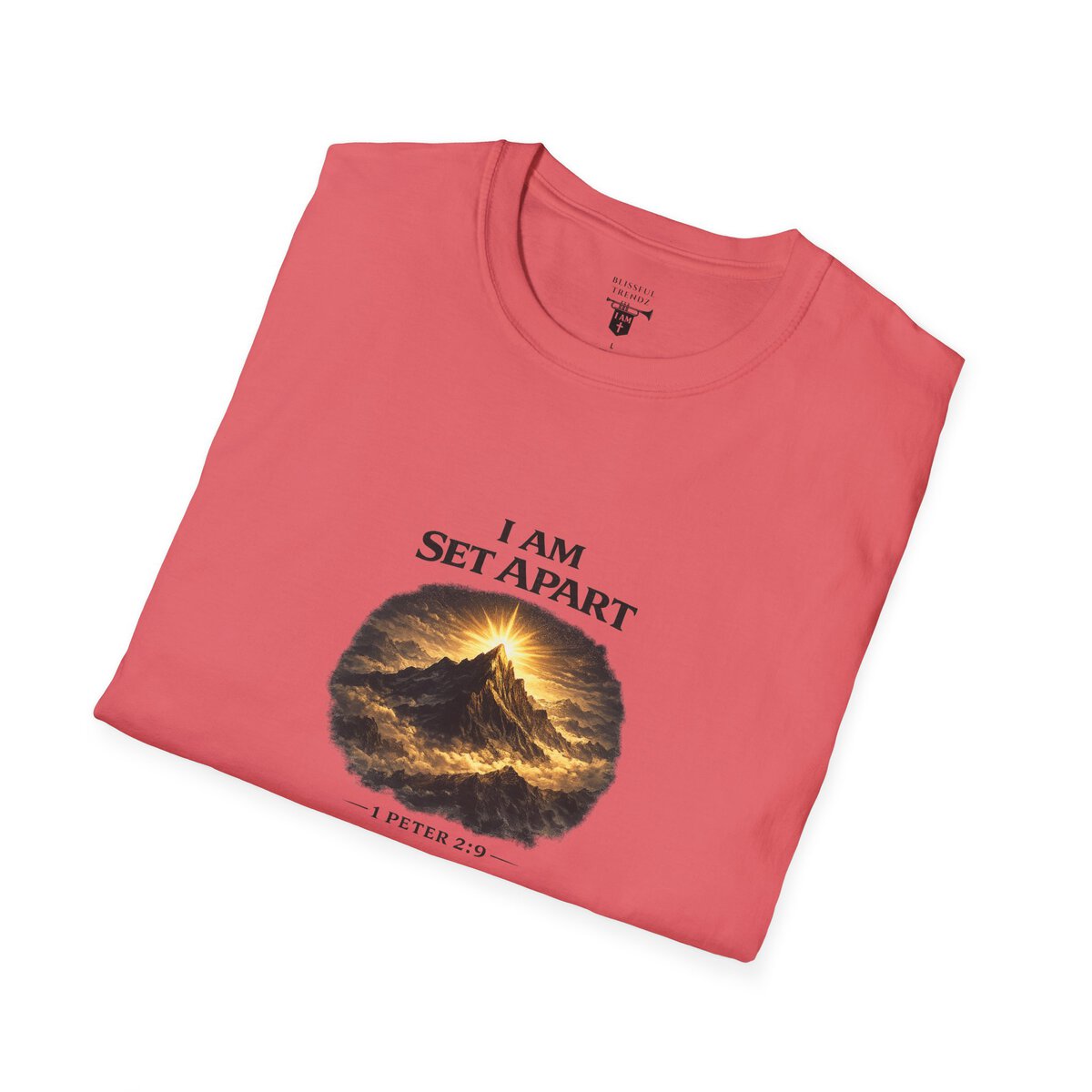 I AM Set Apart - 1 Peter 2:9 - Mountains - Unisex Softstyle T-Shirt - Image 9