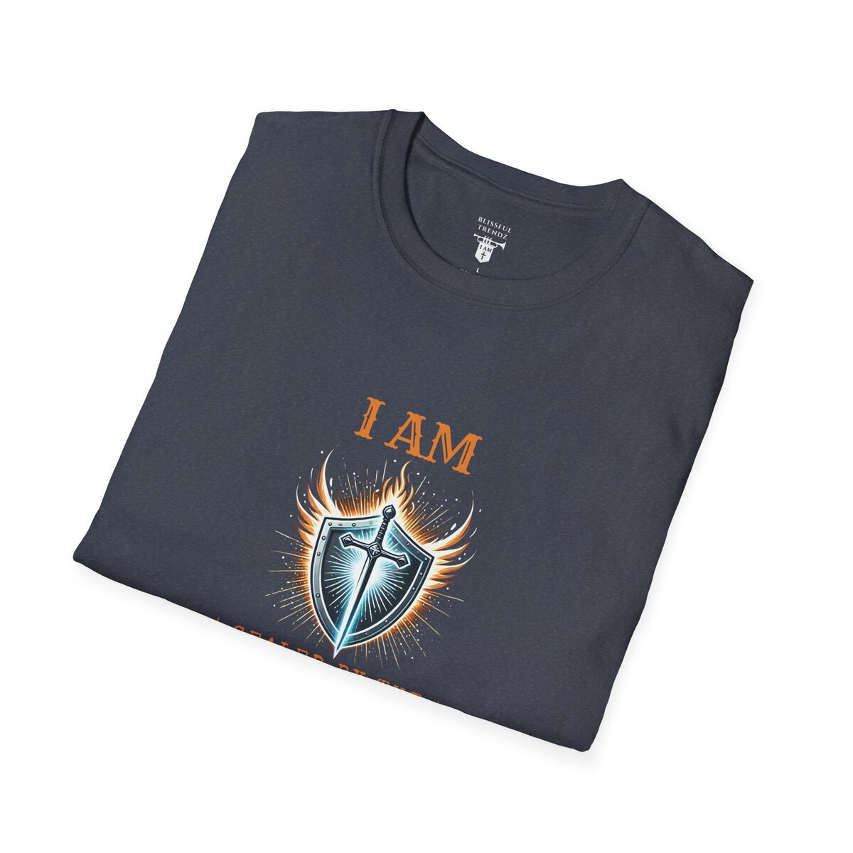 I AM Sealed By The Holy Spirit - Shield w/Cross - Unisex Softstyle T-Shirt - Image 30