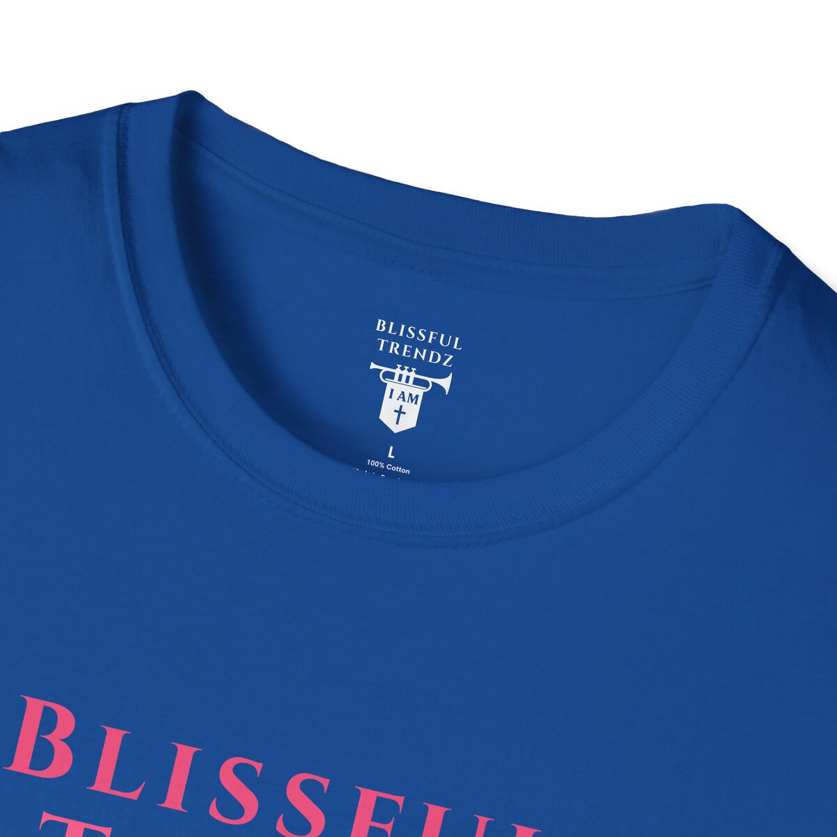 Blissful Trendz - I AM - Banners For The Battle - Raised For The Nations - PNK - Unisex Softstyle T-Shirt - Image 29