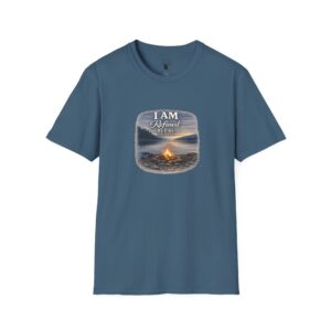 I AM REFINED BY FIRE - 1 PETER 1:7 - CAMPFIRE - Unisex Softstyle T-Shirt