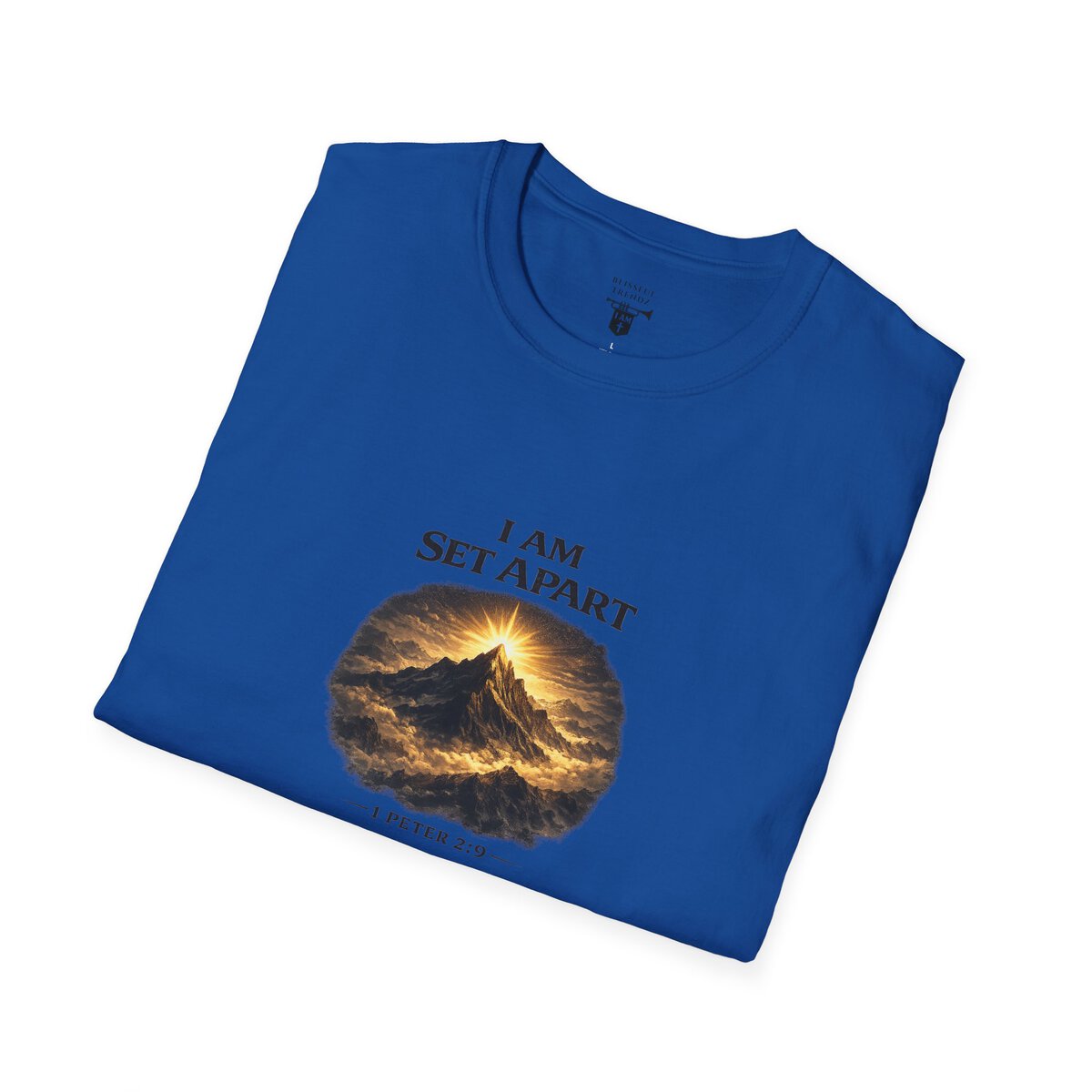 I AM Set Apart - 1 Peter 2:9 - Mountains - Unisex Softstyle T-Shirt - Image 36
