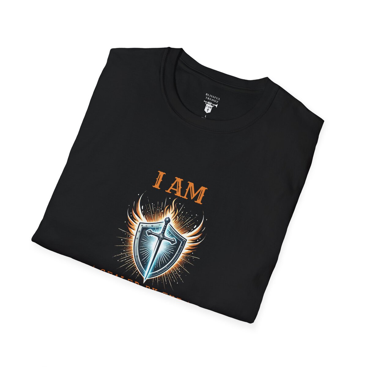 I AM Sealed By The Holy Spirit - Shield w/Cross - Unisex Softstyle T-Shirt - Image 12