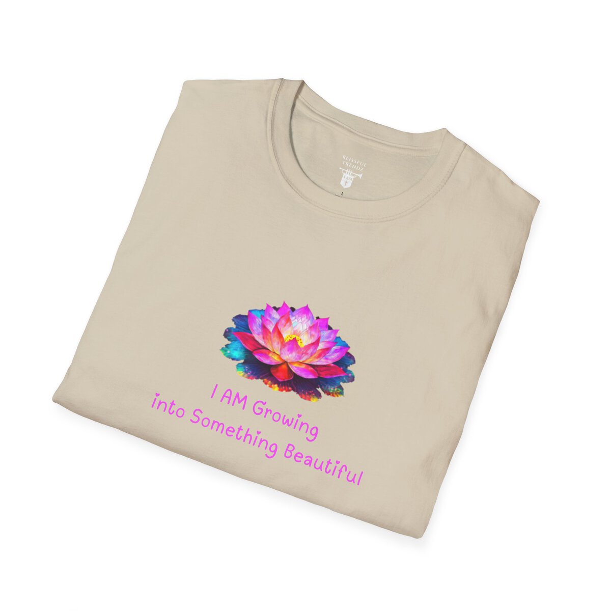 I AM Growing Into Something Beautiful - Lotus - Unisex Softstyle T-Shirt - Image 12
