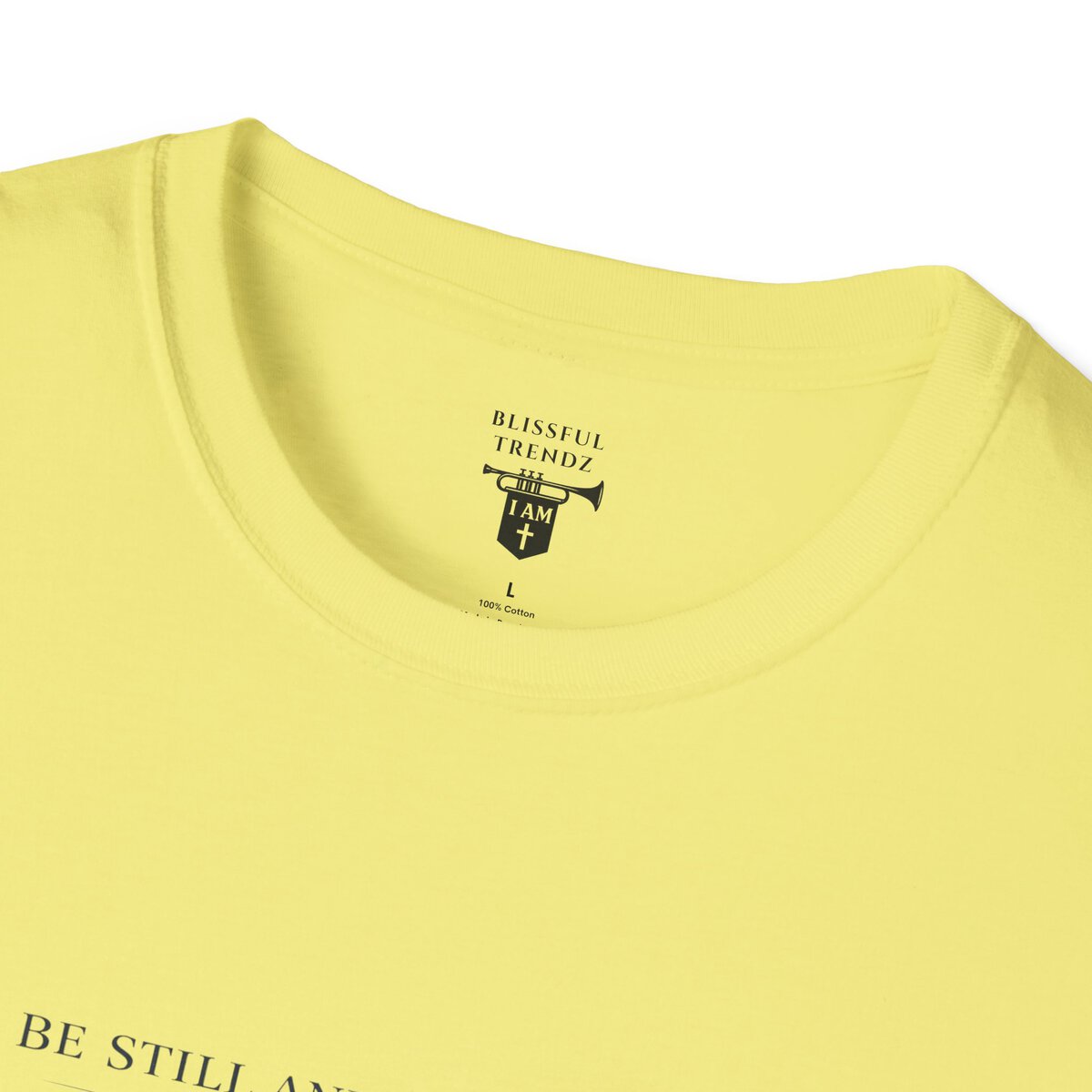 Be Still And Know That I AM God - PSALM 46:10 - Mountains - BLK - Unisex Softstyle T-Shirt - Image 20