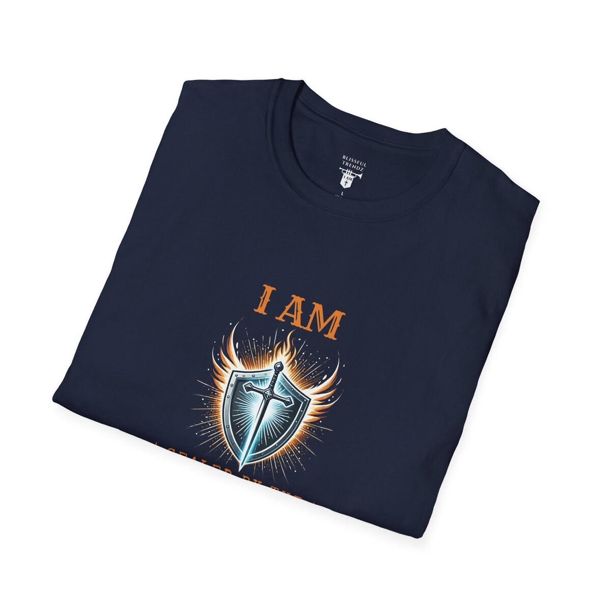 I AM Sealed By The Holy Spirit - Shield w/Cross - Unisex Softstyle T-Shirt - Image 9