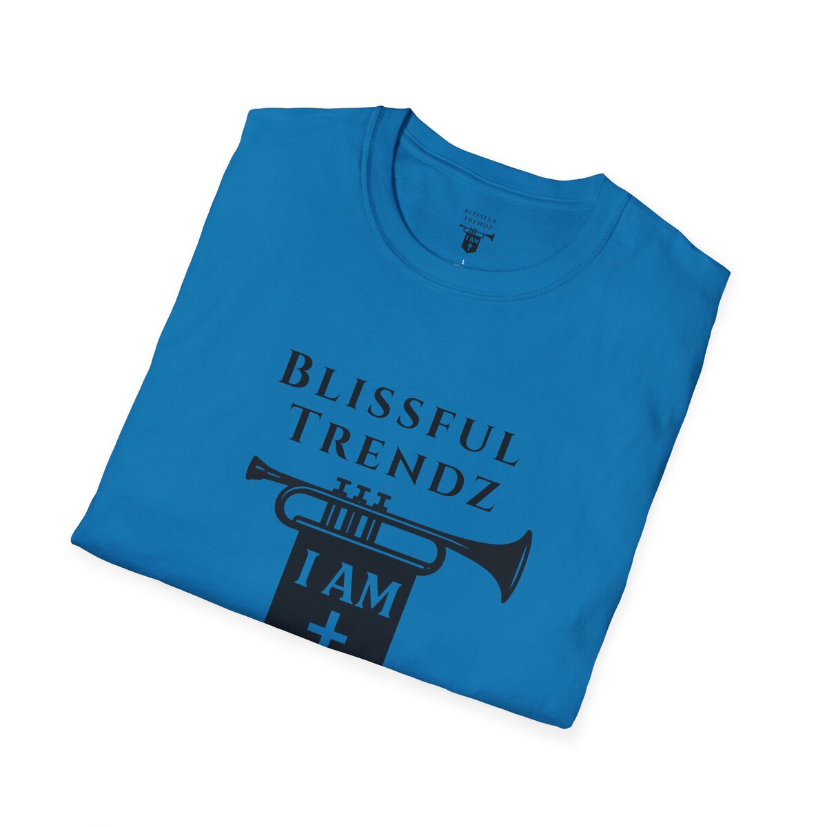 Blissful Trendz - I AM - Banners For The Battle - Raised For The Nations - BLK - Unisex Softstyle T-Shirt - Image 33