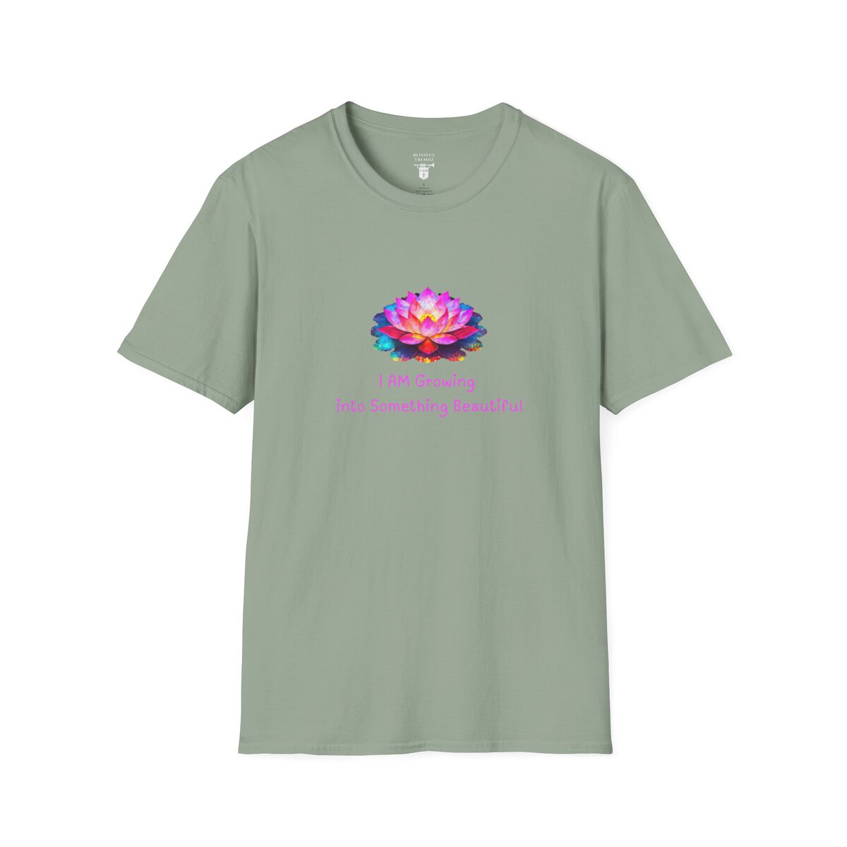 I AM Growing Into Something Beautiful - Lotus - Unisex Softstyle T-Shirt - Image 22