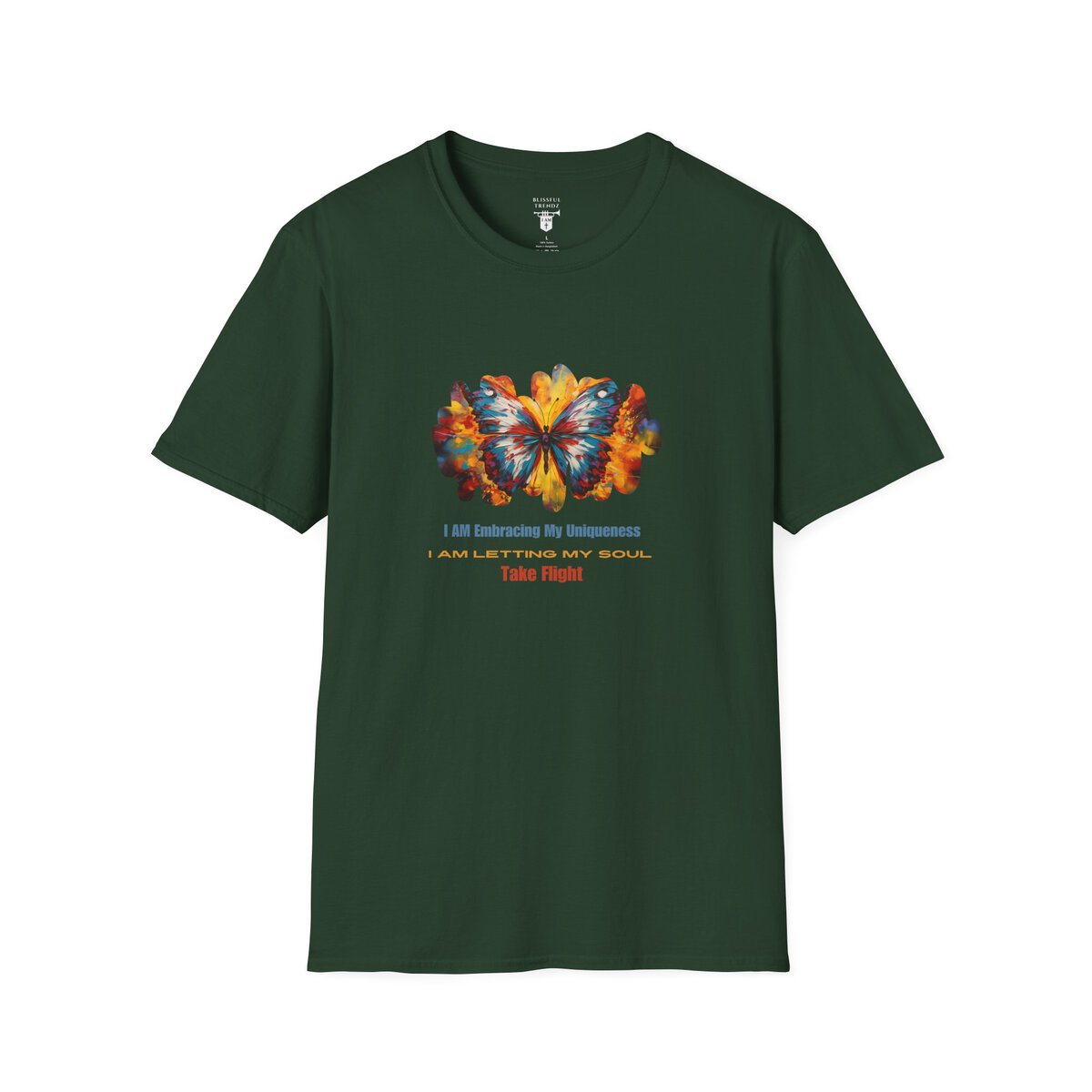 I AM Embracing My Uniqueness - I AM Letting My Soul Take Flight - Butterfly - Unisex Softstyle T-Shirt - Image 19