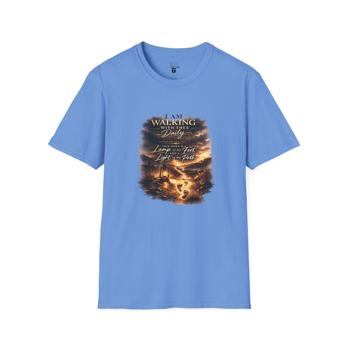 I AM WALKING WITH THEE DAILY - PSALM 119:105 - SCRIPTURE - Unisex Softstyle T-Shirt - Image 31