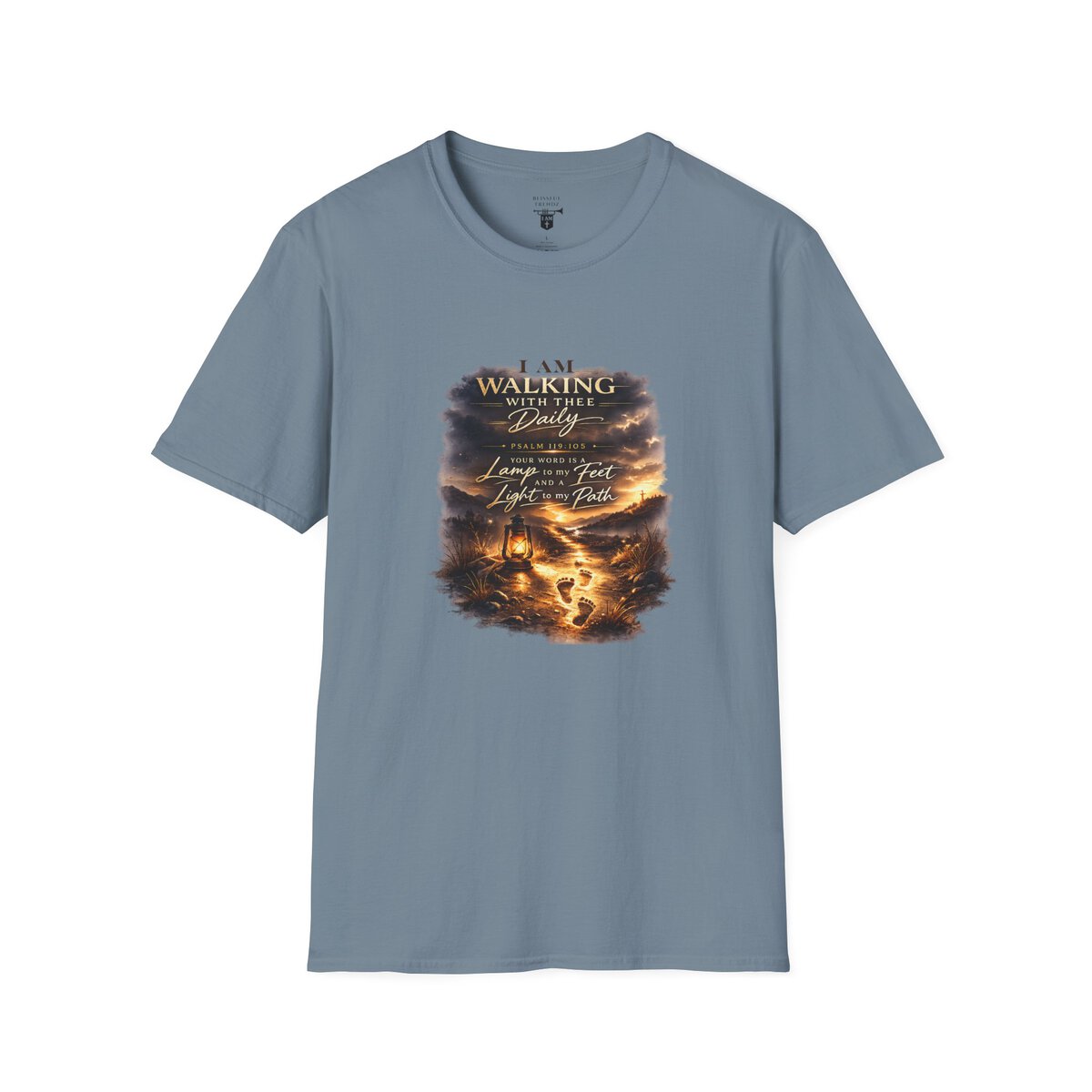 I AM WALKING WITH THEE DAILY - PSALM 119:105 - SCRIPTURE - Unisex Softstyle T-Shirt - Image 34