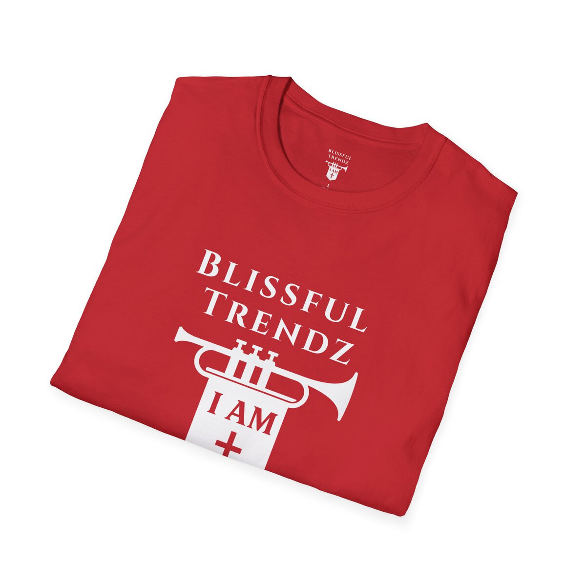 Blissful Trendz - I AM - Banners For The Battle - Raised For The Nations - WHT - Unisex Softstyle T-Shirt - Image 39