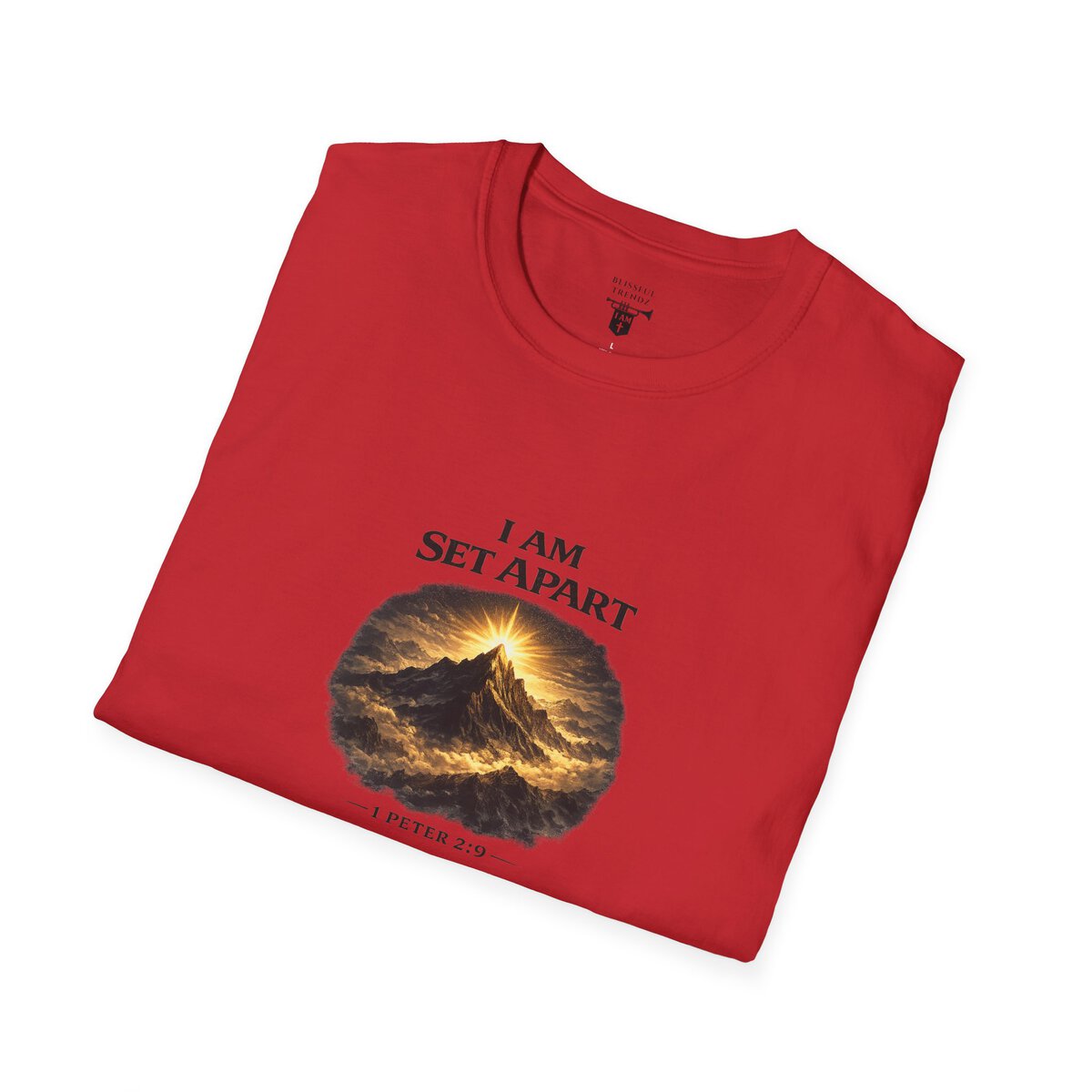 I AM Set Apart - 1 Peter 2:9 - Mountains - Unisex Softstyle T-Shirt - Image 42