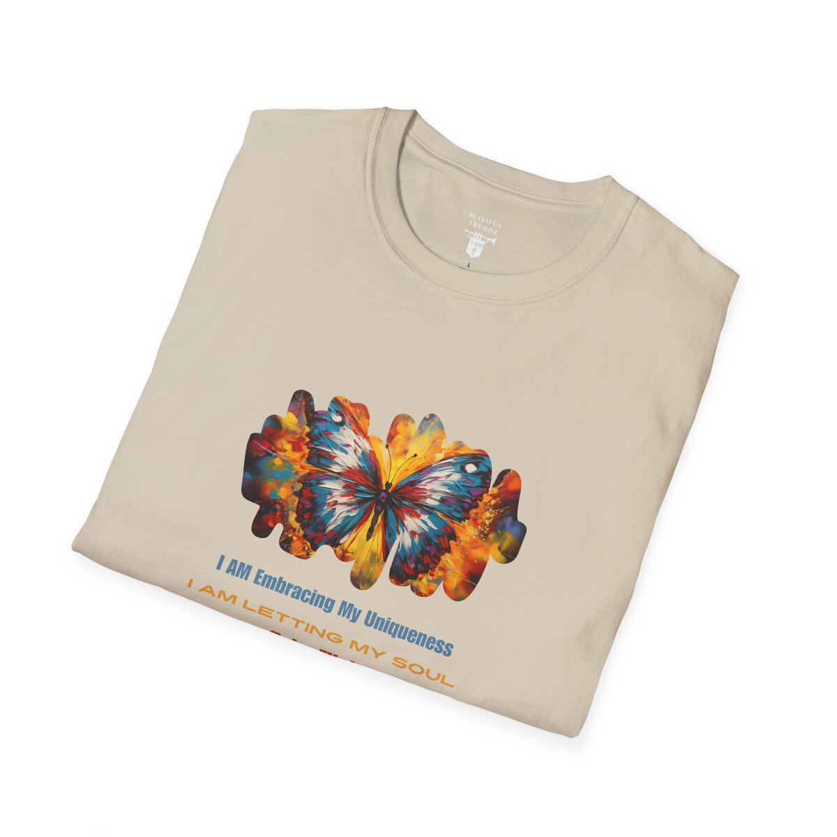 I AM Embracing My Uniqueness - I AM Letting My Soul Take Flight - Butterfly - Unisex Softstyle T-Shirt - Image 12