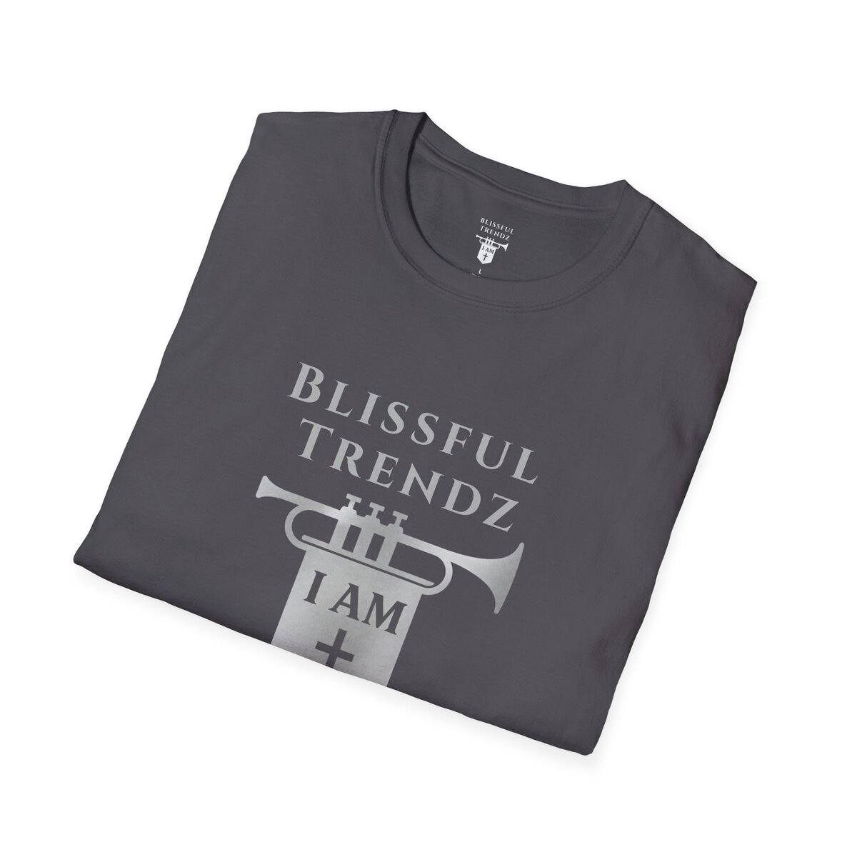 Blissful Trendz - I AM - Banners For The Battle - Raised For The Nations - GRY - Unisex Softstyle T-Shirt - Image 21