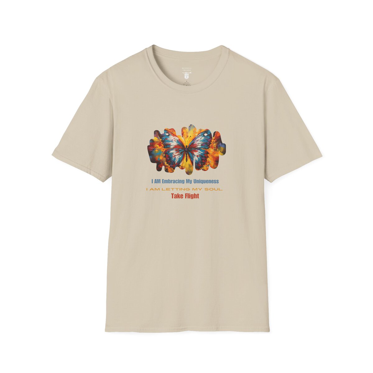 I AM Embracing My Uniqueness - I AM Letting My Soul Take Flight - Butterfly - Unisex Softstyle T-Shirt - Image 10
