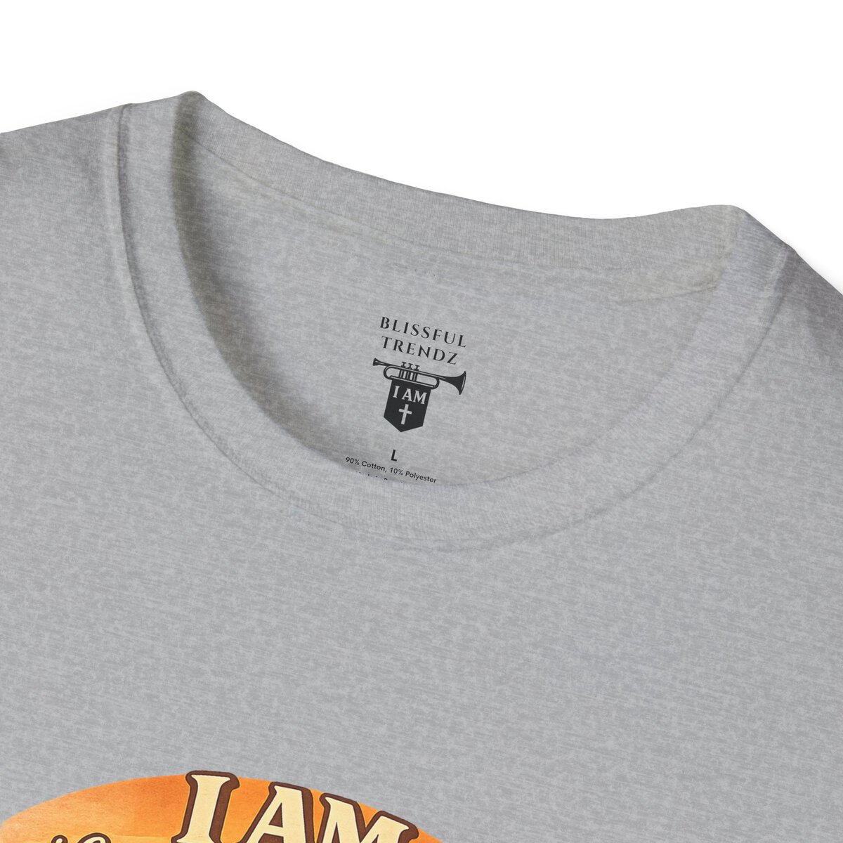 I AM Living A Christlike Life. I AM Walking Out What Was Written. A Journey From Conformity to Christ. - PSALM 40:7-8 - Scroll - Retro Sunset Grad - Unisex Softstyle T-Shirt - Image 14