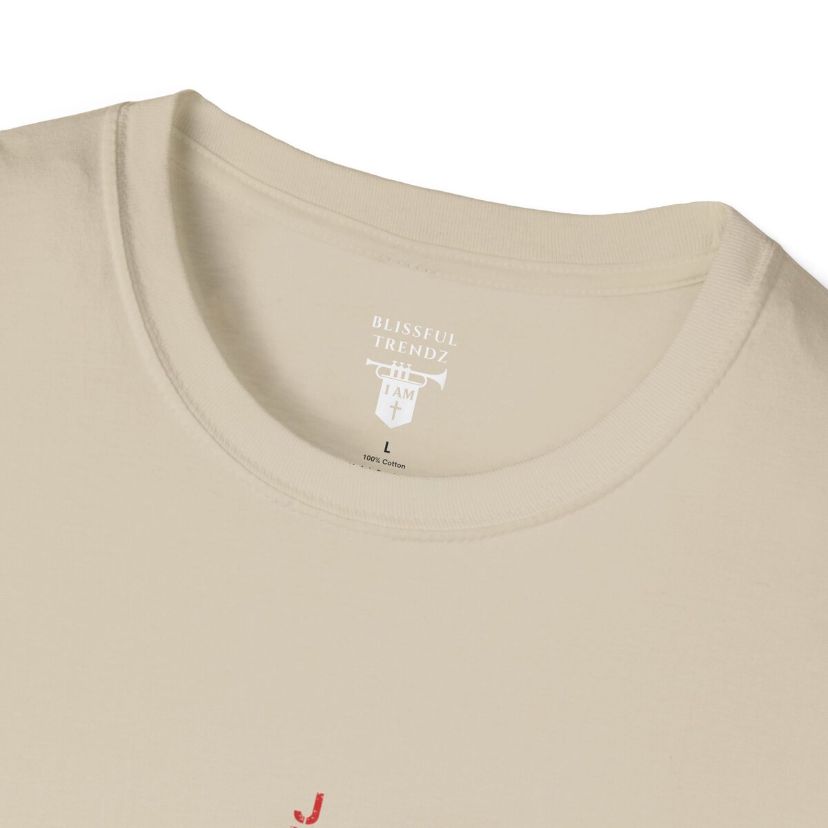 Jesus Saves Souls - No Strife In Life - RD/GRN - Unisex Softstyle T-Shirt - Image 8