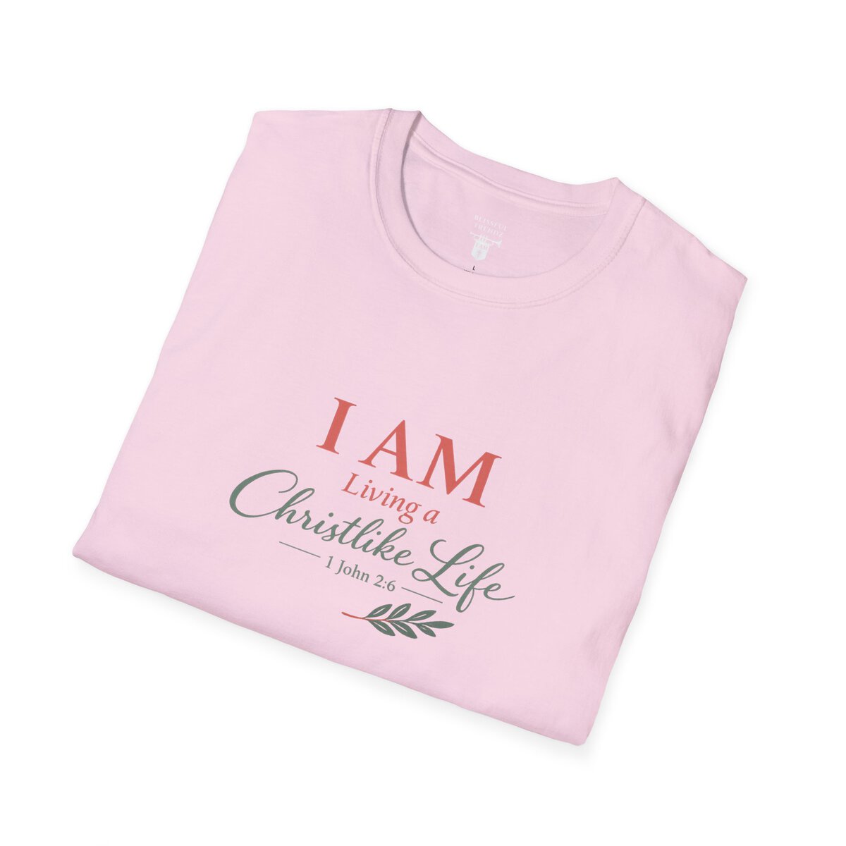 I AM Living a Christlike Life - 1 John 2:6 - Olive Branch - Unisex Softstyle T-Shirt - Image 39