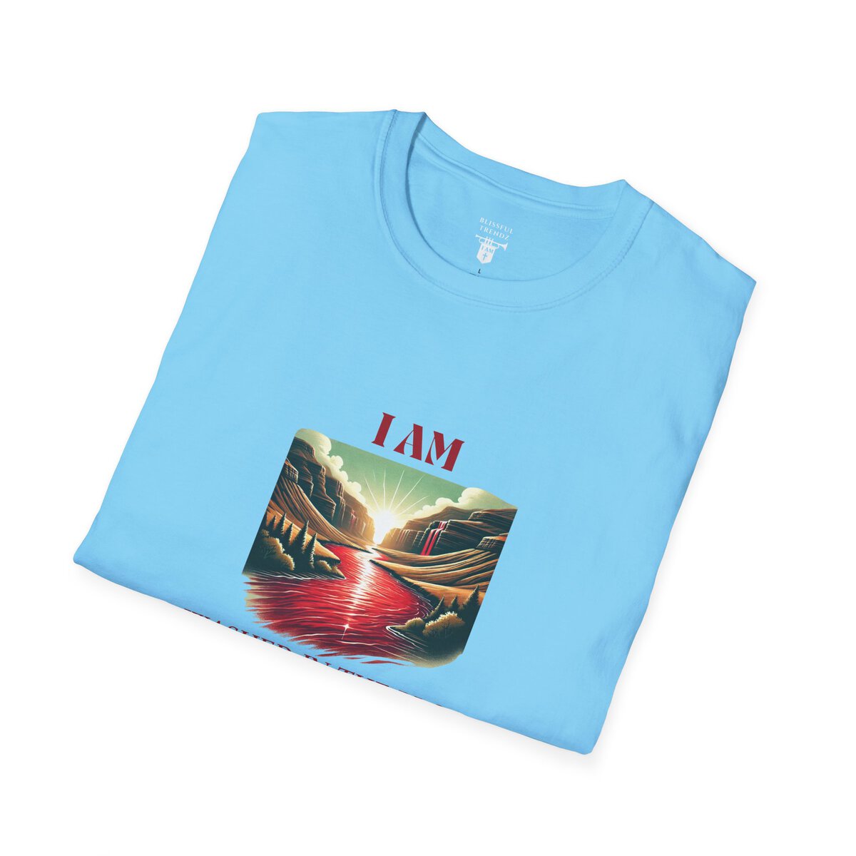 I AM Washed In The Blood - 1 JOHN 1:7 - River-Red - Unisex Softstyle T-Shirt - Image 24