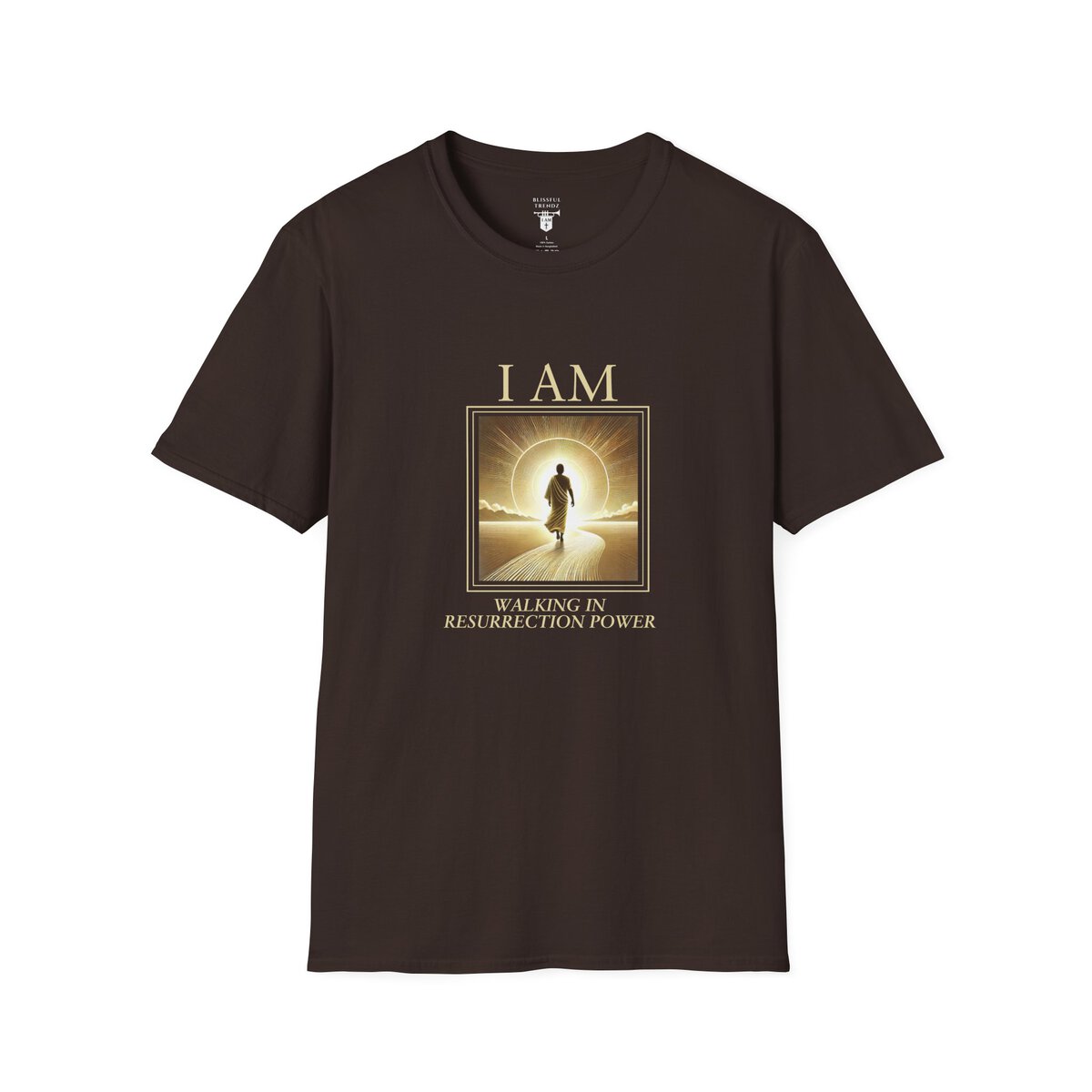 I AM Walking In Resurrection Power - Golden Path - Unisex Softstyle T-Shirt - Image 4