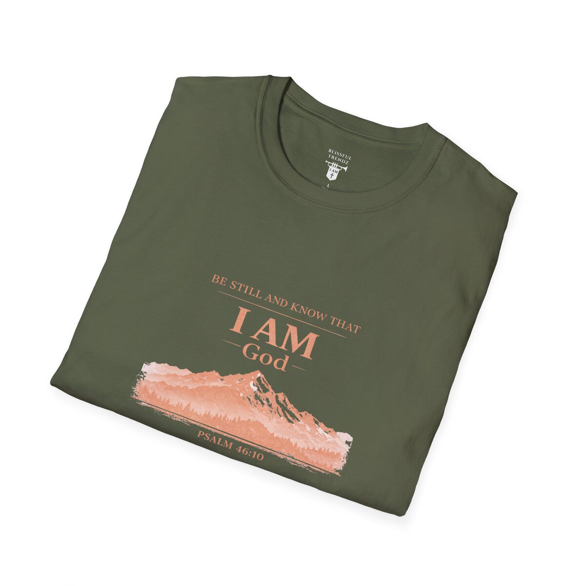 Be Still And Know That I AM God - PSALM 46:10 - Mountains - MTD PCH - Unisex Softstyle T-Shirt - Image 15
