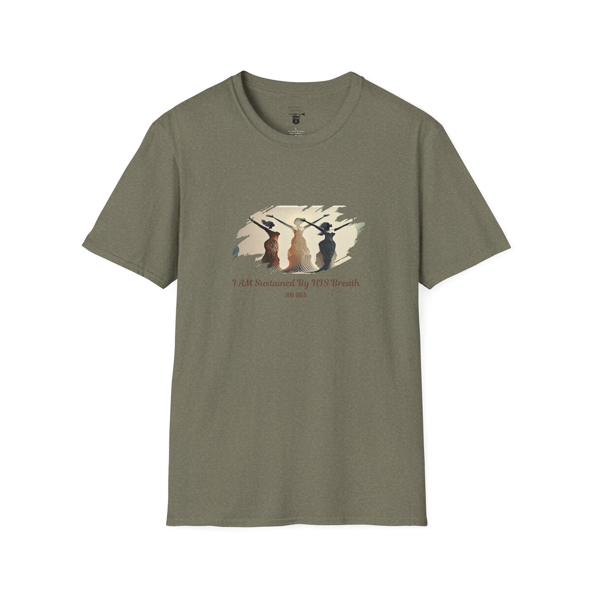 I AM Sustained By HIS Breath - JOB 33:4 - Unisex Softstyle T-Shirt - Image 22