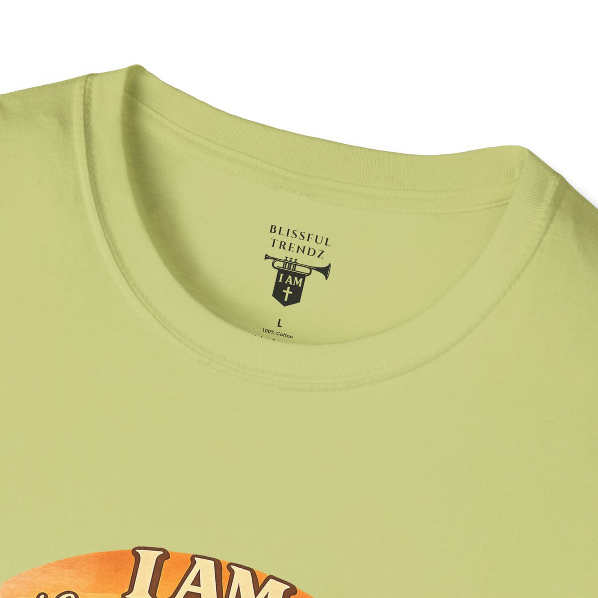 I AM Living A Christlike Life. I AM Walking Out What Was Written. A Journey From Conformity to Christ. - PSALM 40:7-8 - Scroll - Retro Sunset Grad - Unisex Softstyle T-Shirt - Image 23