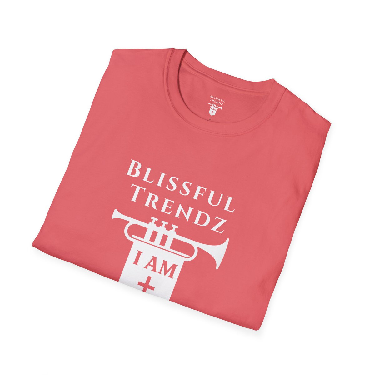 Blissful Trendz - I AM - Banners For The Battle - Raised For The Nations - WHT - Unisex Softstyle T-Shirt - Image 6