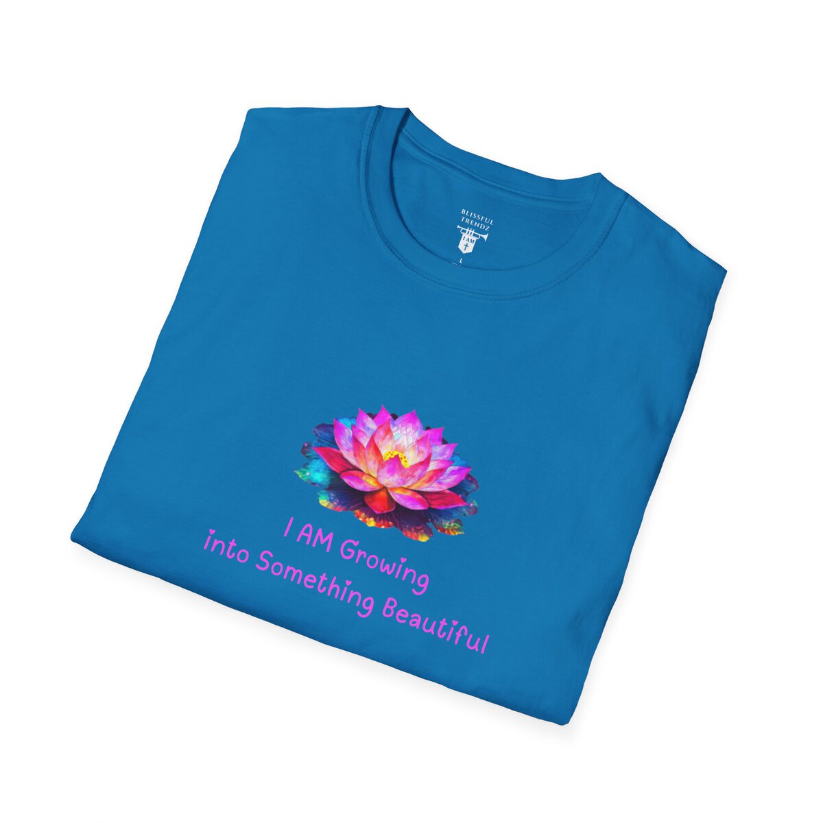 I AM Growing Into Something Beautiful - Lotus - Unisex Softstyle T-Shirt - Image 33