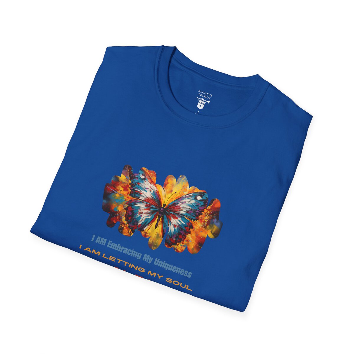 I AM Embracing My Uniqueness - I AM Letting My Soul Take Flight - Butterfly - Unisex Softstyle T-Shirt - Image 33