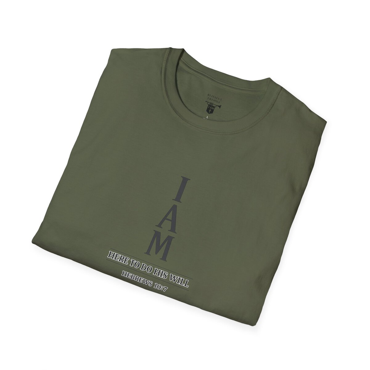 I AM Here To Do His Will - HEBREWS 10:7 - Typography - Unisex Softstyle T-Shirt - Image 21