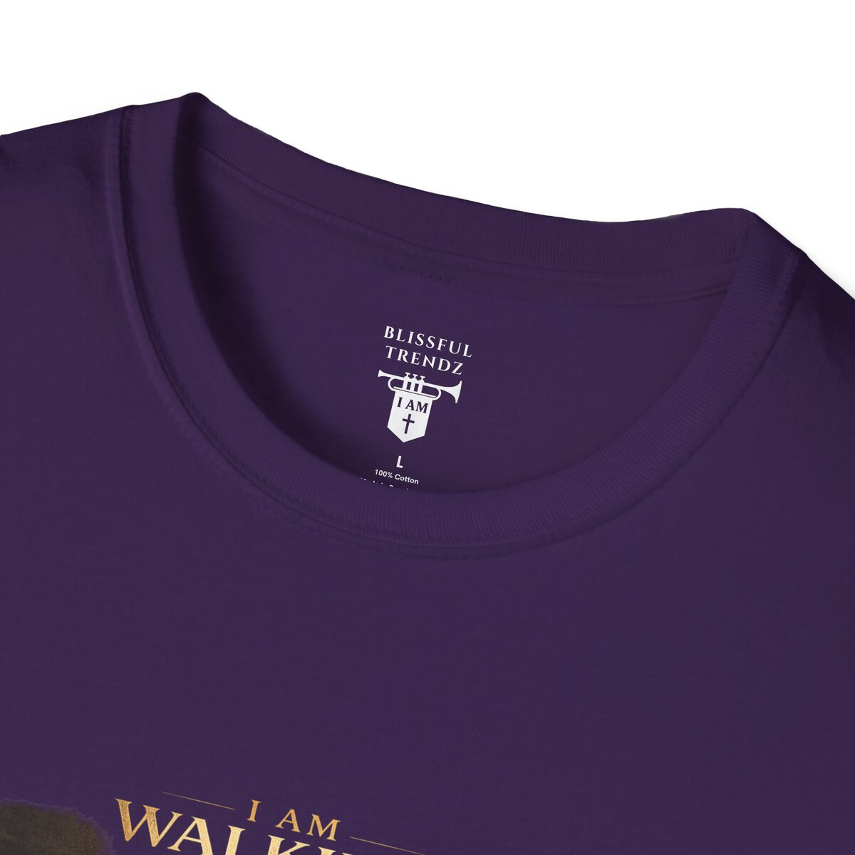 I AM WALKING WITH THEE DAILY - PSALM 119:105 - FOOTPRINTS - Unisex Softstyle T-Shirt - Image 35