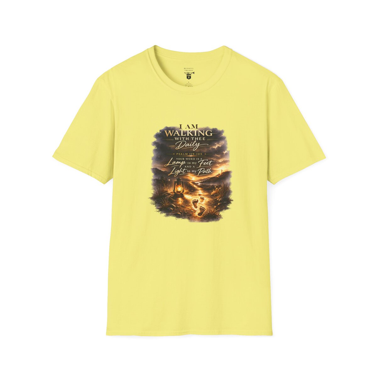 I AM WALKING WITH THEE DAILY - PSALM 119:105 - SCRIPTURE - Unisex Softstyle T-Shirt - Image 13