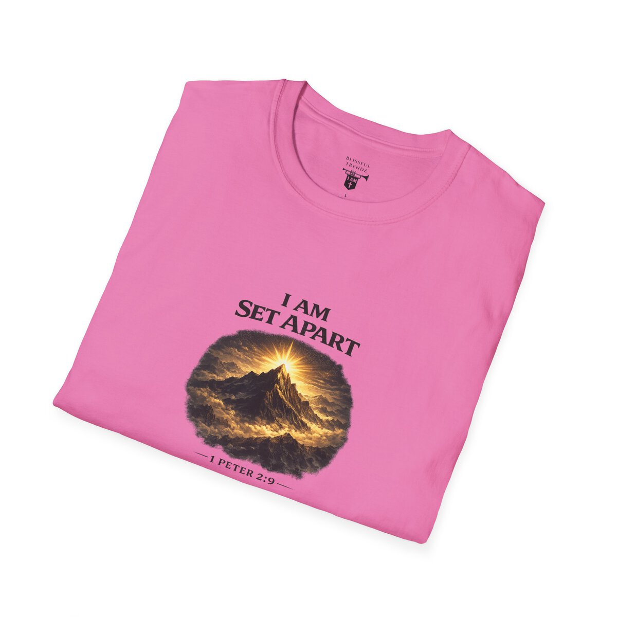 I AM Set Apart - 1 Peter 2:9 - Mountains - Unisex Softstyle T-Shirt - Image 39