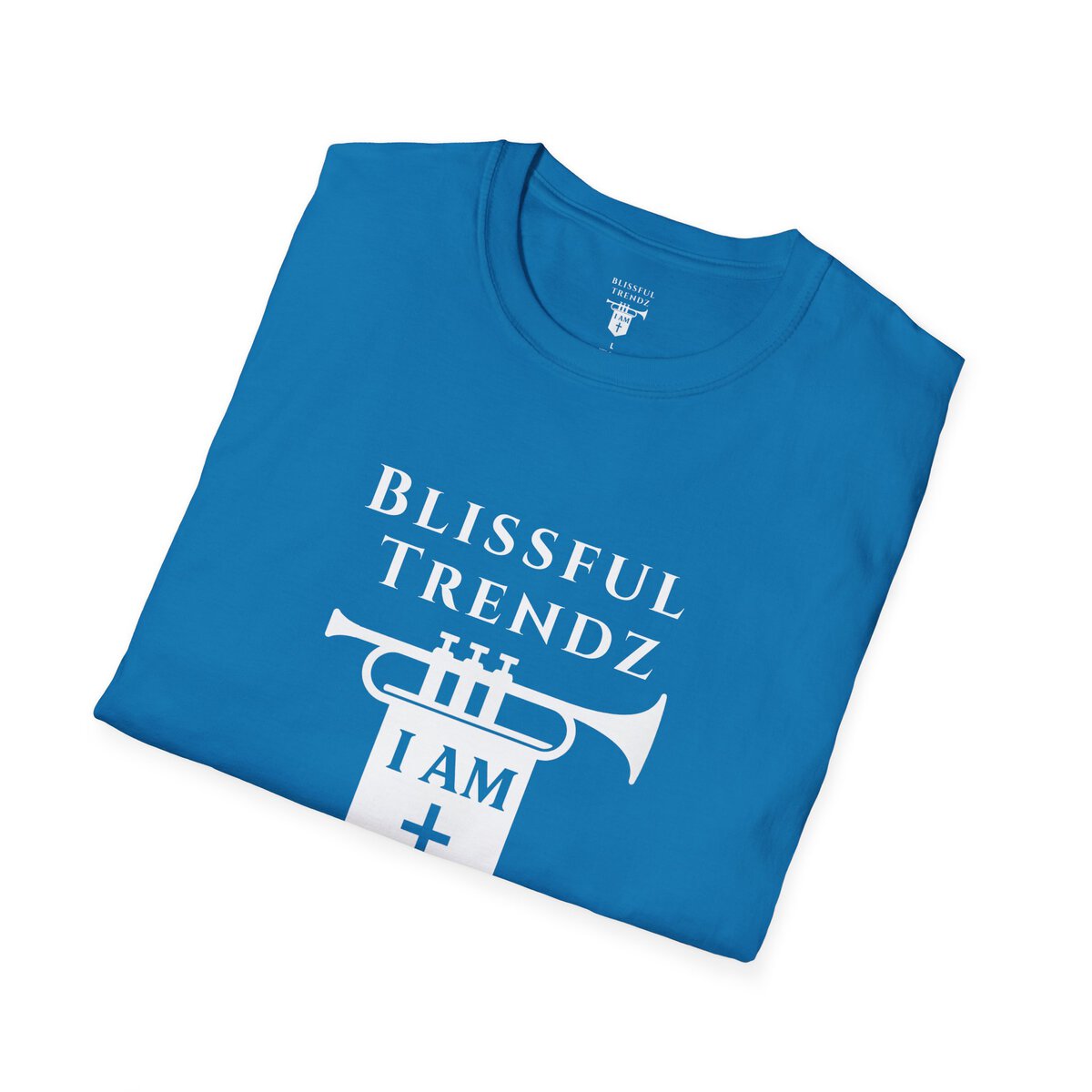 Blissful Trendz - I AM - Banners For The Battle - Raised For The Nations - WHT - Unisex Softstyle T-Shirt - Image 3