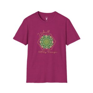 I AM 100% by Design - GRN/GLD - MNDLA - Unisex Softstyle T-Shirt