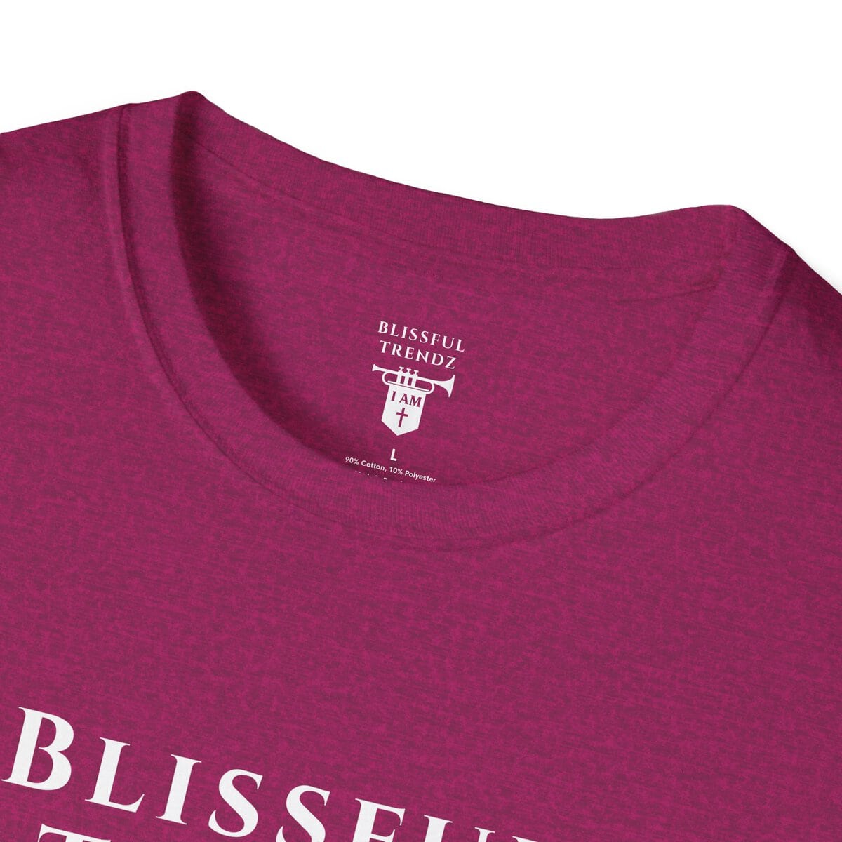 Blissful Trendz - I AM - Banners For The Battle - Raised For The Nations - WHT - Unisex Softstyle T-Shirt - Image 29