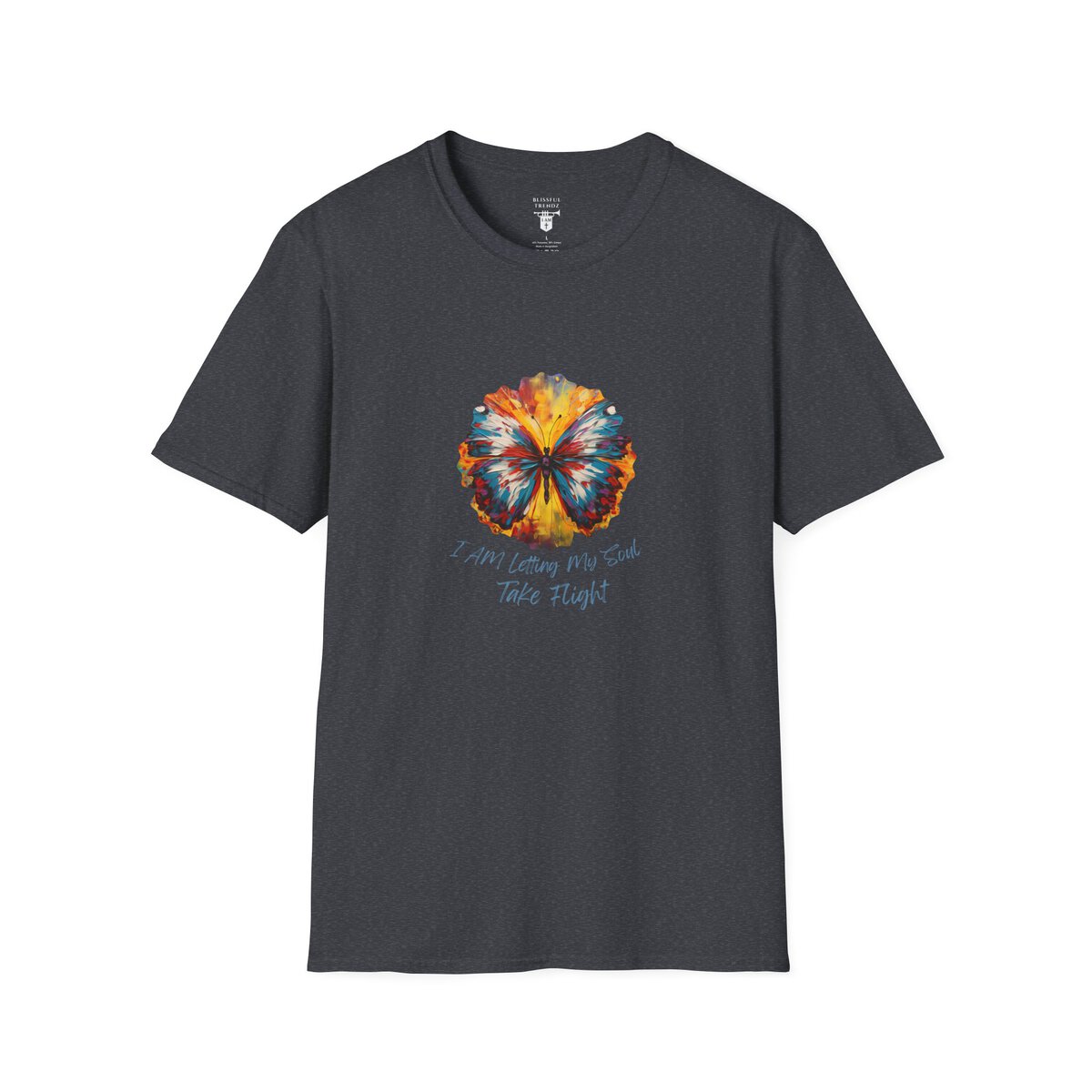 I AM Letting My Soul Take Flight - Butterfly - Unisex Softstyle T-Shirt - Image 31