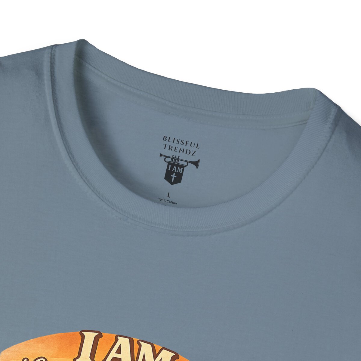 I AM Living A Christlike Life. I AM Walking Out What Was Written. A Journey From Conformity to Christ. - PSALM 40:7-8 - Scroll - Retro Sunset Grad - Unisex Softstyle T-Shirt - Image 38