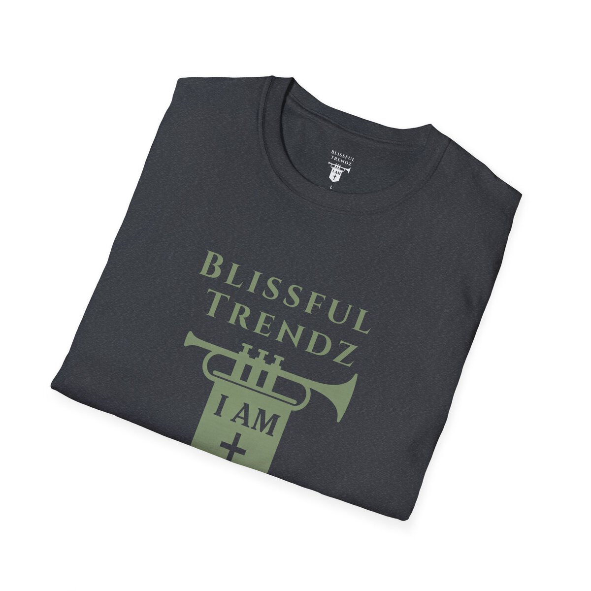 Blissful Trendz - I AM - Banners For The Battle - Raised For The Nations - SGE - Unisex Softstyle T-Shirt - Image 3