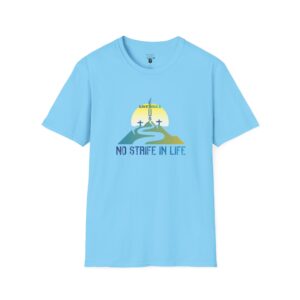 Jesus Saves Souls - No Strife In Life - BL/GRN - Unisex Softstyle T-Shirt
