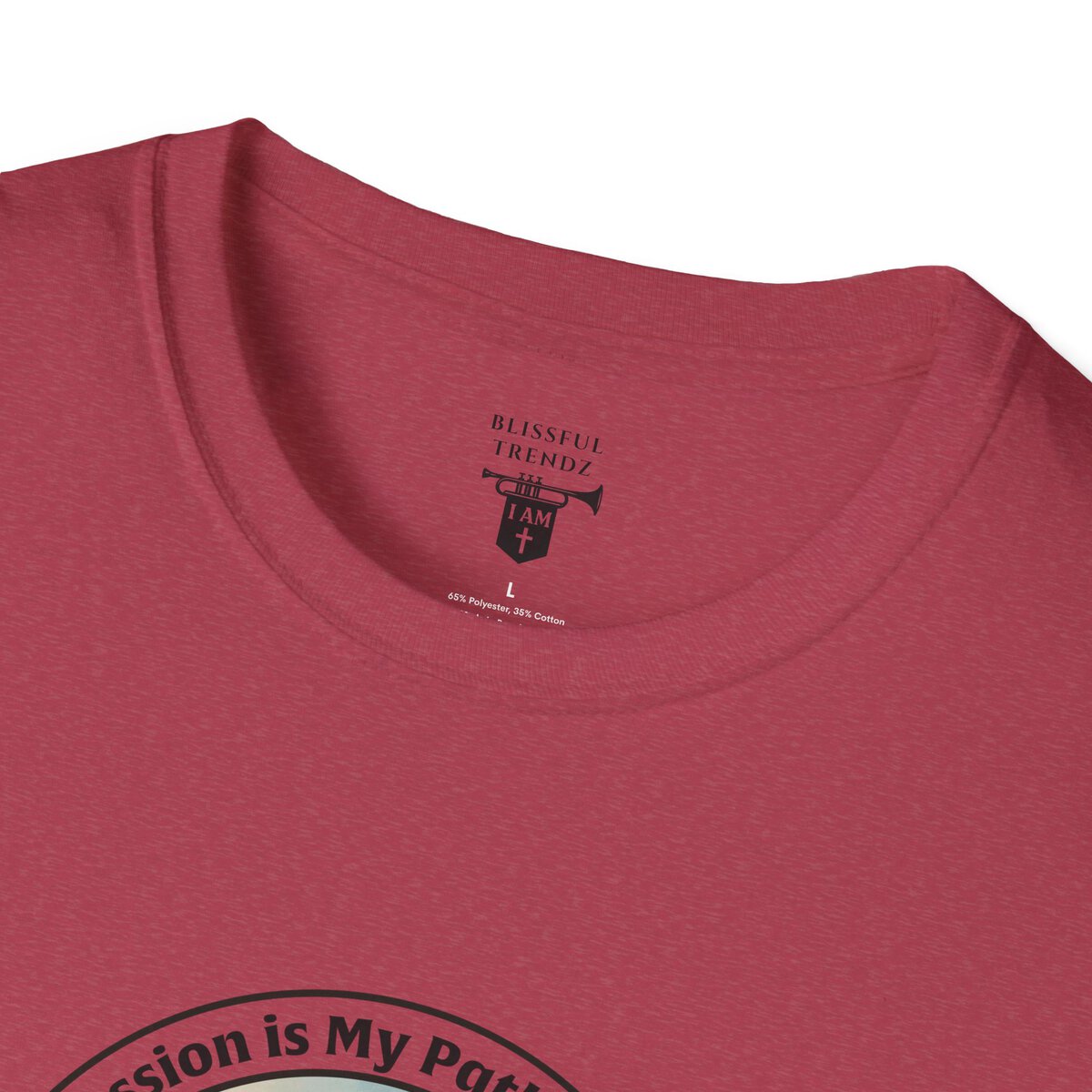 My Passion is My Path to My Soul - Compass - Circle - Unisex Softstyle T-Shirt Compass - Image 5