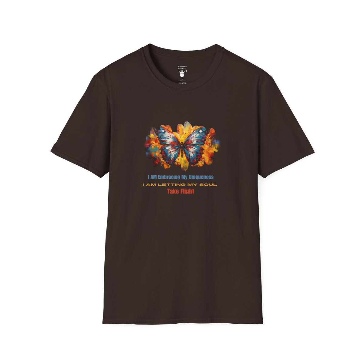 I AM Embracing My Uniqueness - I AM Letting My Soul Take Flight - Butterfly - Unisex Softstyle T-Shirt - Image 13