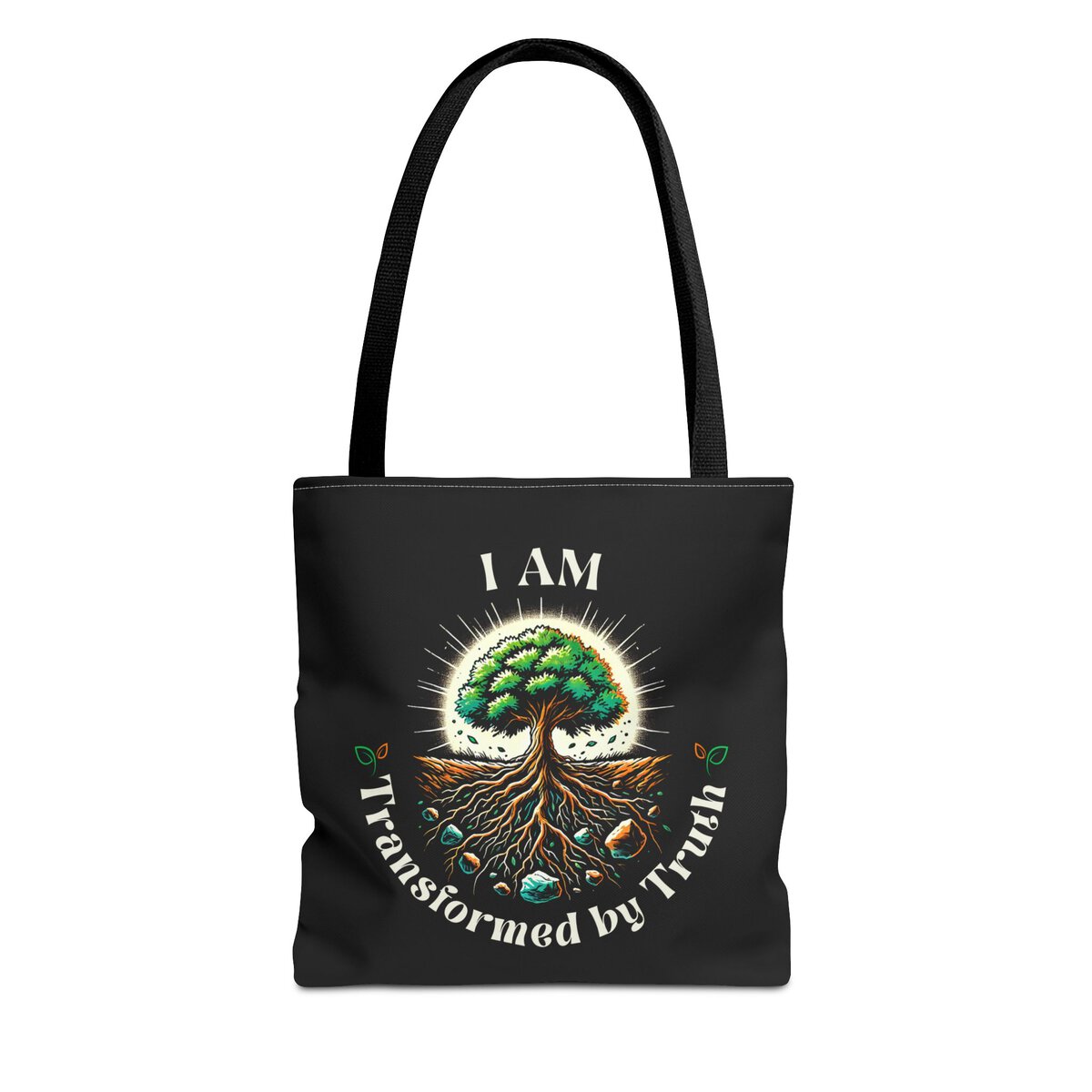I AM Transformed By Truth - Tree - BLK - Tote Bag (AOP) - Image 5