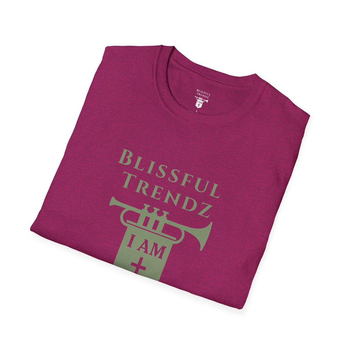 Blissful Trendz - I AM - Banners For The Battle - Raised For The Nations - SGE - Unisex Softstyle T-Shirt - Image 18