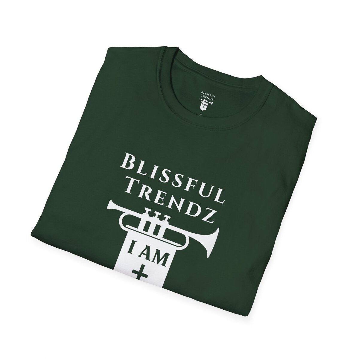 Blissful Trendz - I AM - Banners For The Battle - Raised For The Nations - WHT - Unisex Softstyle T-Shirt - Image 33