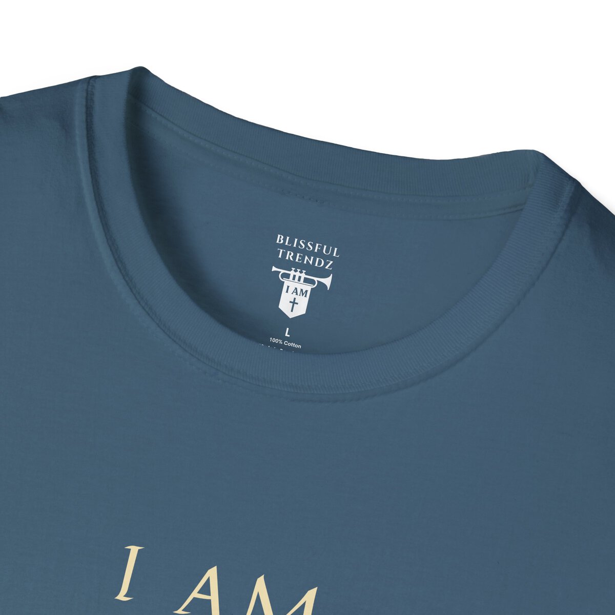 I AM A Force Heaven Recognizes and Hell Fears - Shield with Cross - Unisex Softstyle T-Shirt - Image 14